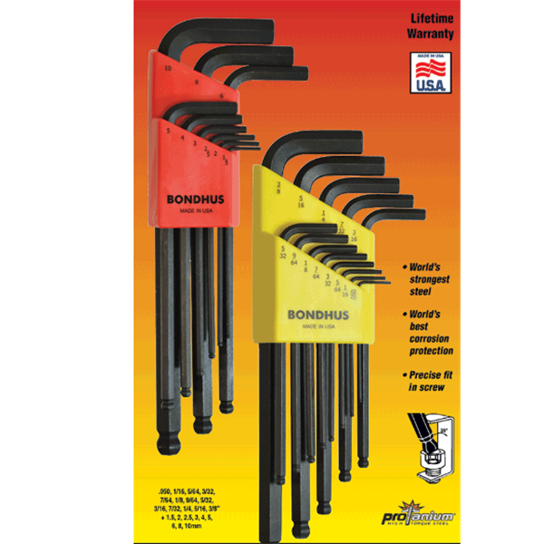 美國Bondhus波頭六角端L型扳手HLX7MSG