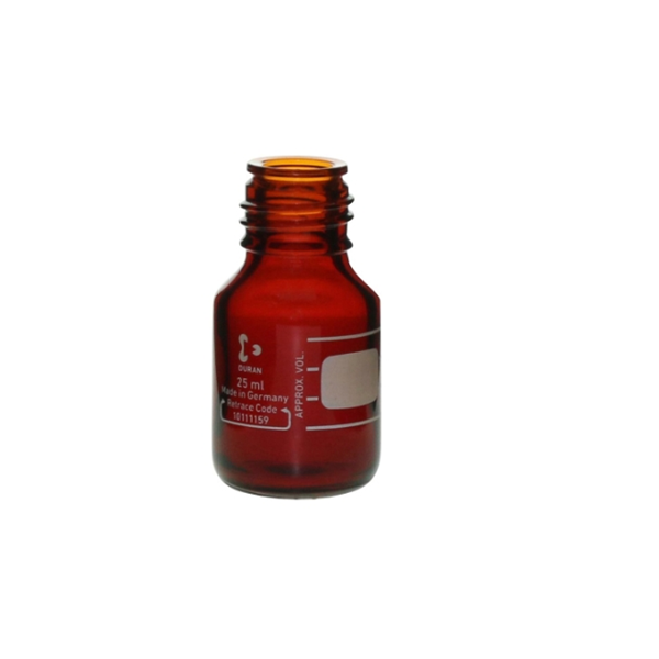 日本SIBATA柴田科學耐熱螺口瓶 棕色帶藍色瓶蓋017210-25A