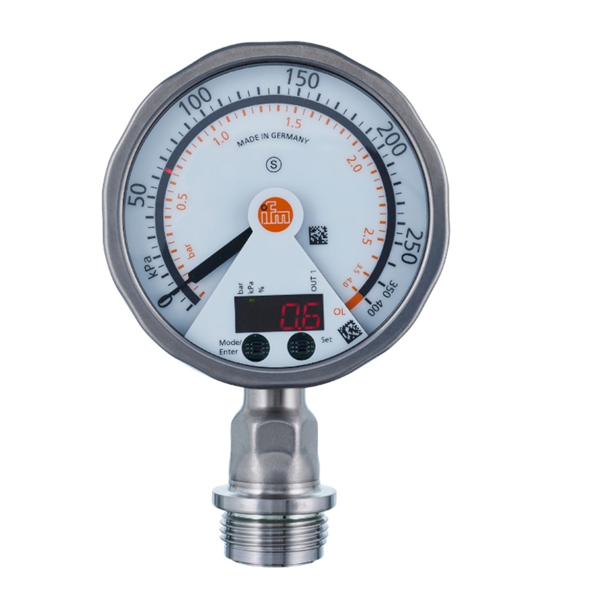 德國IFM易福門帶模擬顯示屏的齊平式壓力傳感器PG2736 PG-2,5-REA01-MFRKG/US/ /P